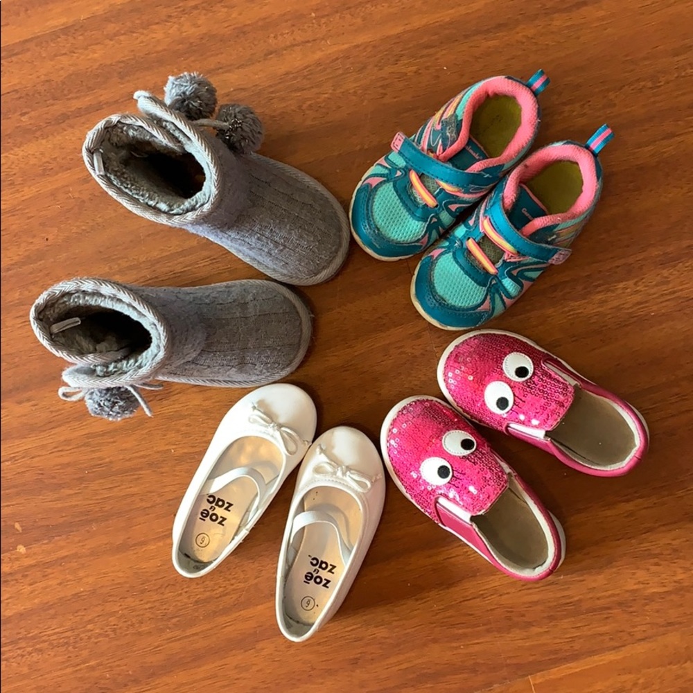Size 6 toddler girl shoe bundle lot